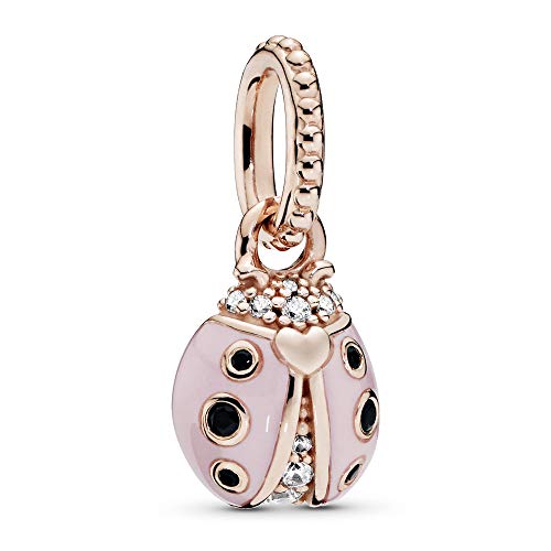 Sterling Silver Pink Ladybird Charm - EnchantingCharms
