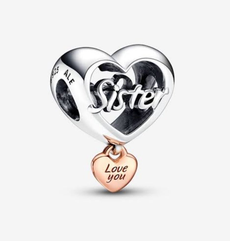 Sterling Silver Sister Love You Charm - EnchantingCharms